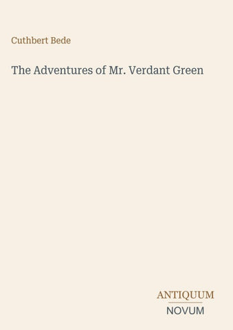 The Adventures of Mr. Verdant Green
