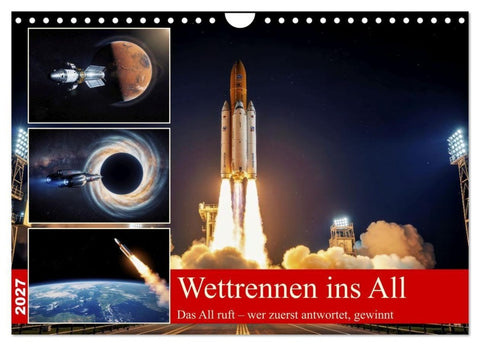 Wettrennen ins All (Wandkalender 2027 DIN A4 quer), CALVENDO Monatskalender