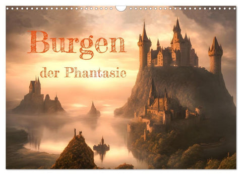 Burgen der Phantasie (Wandkalender 2026 DIN A3 quer), CALVENDO Monatskalender