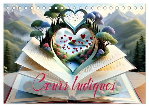 Cœurs ludiques (Calendrier de bureau 2027 DIN A5 vertical), CALVENDO calendrier mensuel