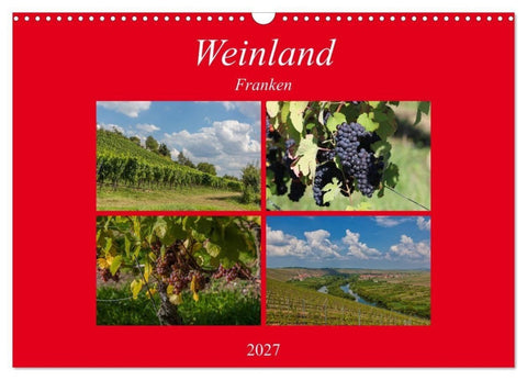 Weinland Franken (Wandkalender 2027 DIN A3 quer), CALVENDO Monatskalender
