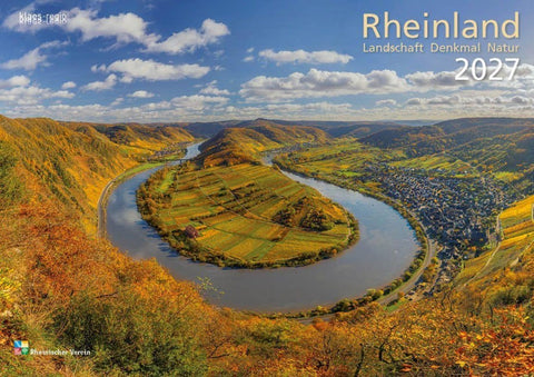 Rheinland 2027 Wandkalender A4 quer Spiralbindung 28 Blatt mit 56 Seiten