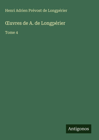 ¿uvres de A. de Longpérier