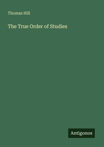 The True Order of Studies