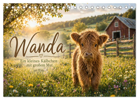 Wanda - ein kleines Kälbchen mit großem Mut (Tischkalender 2027 DIN A5 quer), CALVENDO Monatskalender