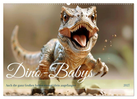 Dino-Babys (Wandkalender 2027 DIN A2 quer), CALVENDO Monatskalender