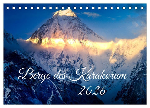 Berge des Karakorum (Tischkalender 2026 DIN A5 quer), CALVENDO Monatskalender
