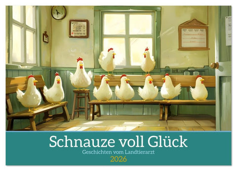 Schnauze voll Glück (Wandkalender 2026 DIN A2 quer), CALVENDO Monatskalender