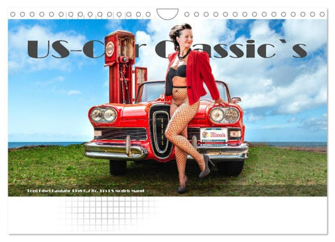 US-Car Classic's (Wandkalender 2027 DIN A4 quer), CALVENDO Monatskalender