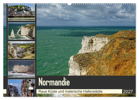 Normandie - Raue Küste und malerische Hafenstädte (Wandkalender 2027 DIN A2 quer), CALVENDO Monatskalender