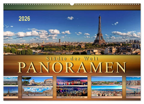 Städte der Welt, Panoramen (Wandkalender 2026 DIN A2 quer), CALVENDO Monatskalender