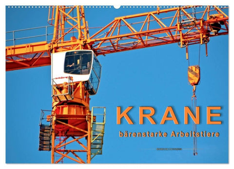 Krane - bärenstarke Arbeitstiere (Wandkalender 2027 DIN A2 quer), CALVENDO Monatskalender