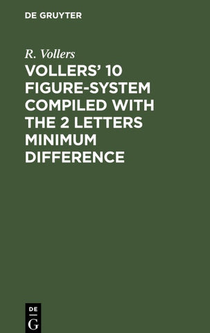 Vollers' 10 Figure-System compiled with the 2 letters minimum difference