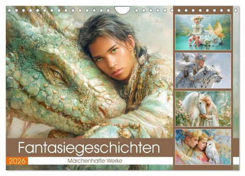 Fantasiegeschichten - Märchenhafte Werke (Wandkalender 2026 DIN A4 quer), CALVENDO Monatskalender