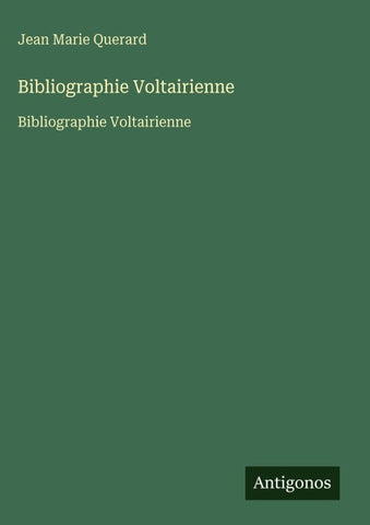 Bibliographie Voltairienne