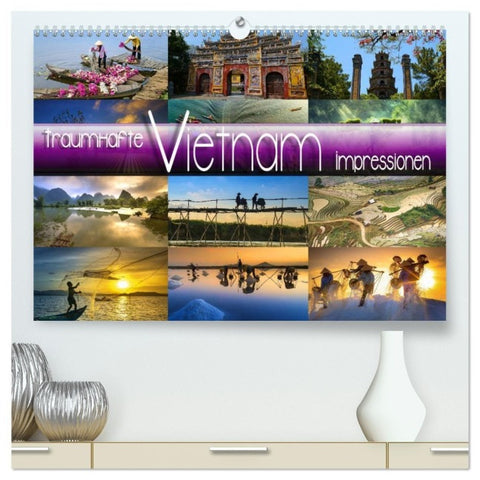 Traumhafte Vietnam Impressionen (hochwertiger Premium Wandkalender 2027 DIN A2 quer), Kunstdruck in Hochglanz