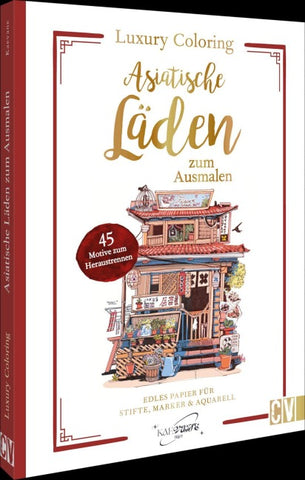 Luxury Coloring: Asiatische Läden zum Ausmalen