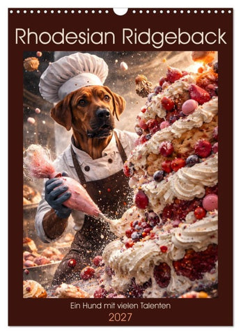 Rhodesian Ridgeback - Ein Hund mit vielen Talenten (Wandkalender 2027 DIN A3 hoch), CALVENDO Monatskalender