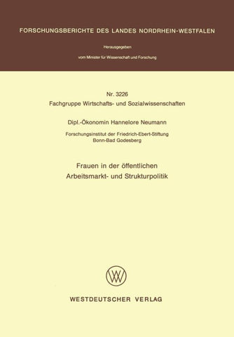Frauen in der öffentlichen Arbeitsmarkt- und Strukturpolitik