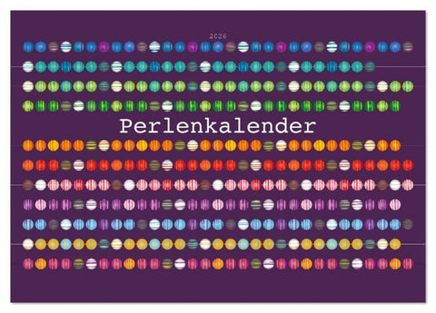 Perlenkalender (Tischkalender 2026 DIN A5 quer), CALVENDO Monatskalender