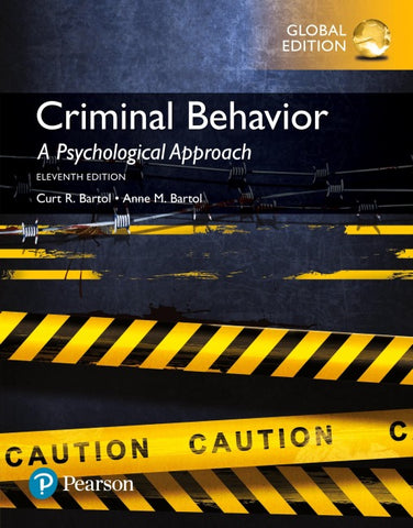 Criminal Behavior: A Psychological Approach, Global Edition