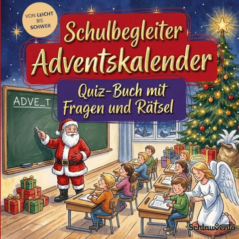Schulbegleiter-Adventskalender: Quiz-Buch mit Fragen und Rätsel