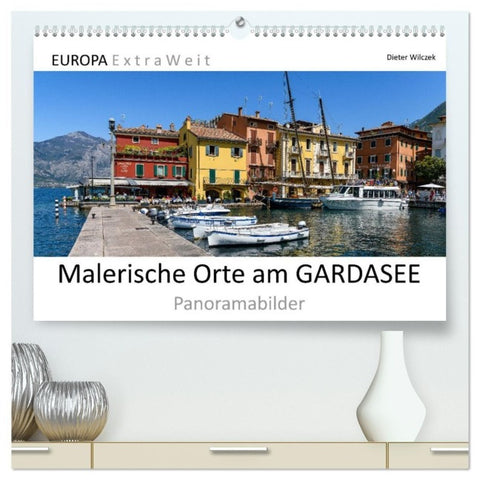 Malerische Orte am GARDASEE - Panoramabilder (hochwertiger Premium Wandkalender 2027 DIN A2 quer), Kunstdruck in Hochglanz