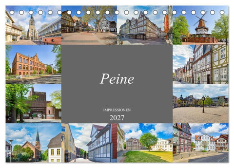 Peine Impressionen (Tischkalender 2027 DIN A5 quer), CALVENDO Monatskalender