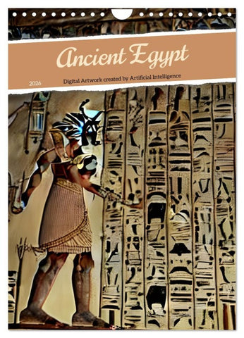 Ancient Egypt - Digital Artwork created by Artificial Intelligence (Wall Calendar 2026 DIN A4 portrait), CALVENDO 12 Month Wall Calendar