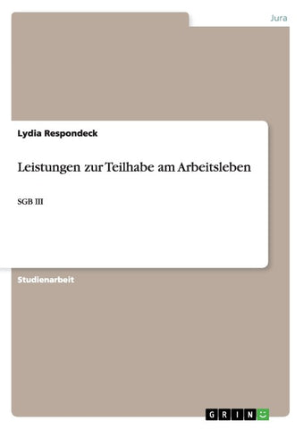 Leistungen zur Teilhabe am Arbeitsleben