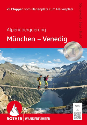 ROTHER Wanderführer Alpenüberquerung München - Venedig