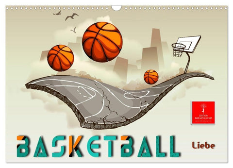 Basketball Liebe (Wandkalender 2027 DIN A3 quer), CALVENDO Monatskalender