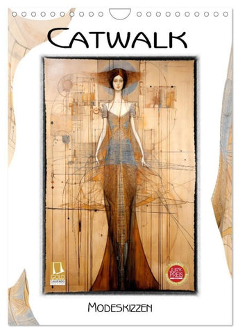 Catwalk - Modeskizzen (Wandkalender 2027 DIN A4 hoch), CALVENDO Monatskalender