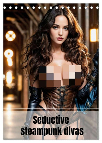 Seductive steampunk divas (Desk Calendar 2026 DIN A5 portrait), CALVENDO 12 Month DeskCalendar