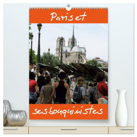 Paris et ses bouquinistes  (Calendrier mural 2026 DIN A2 horizontal) calendrier de bureau