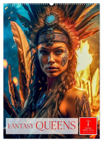 Fantasy Queens (Wandkalender 2027 DIN A2 hoch), CALVENDO Monatskalender