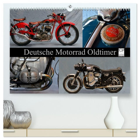 Deutsche Motorrad Oldtimer (hochwertiger Premium Wandkalender 2026 DIN A2 quer), Kunstdruck in Hochglanz