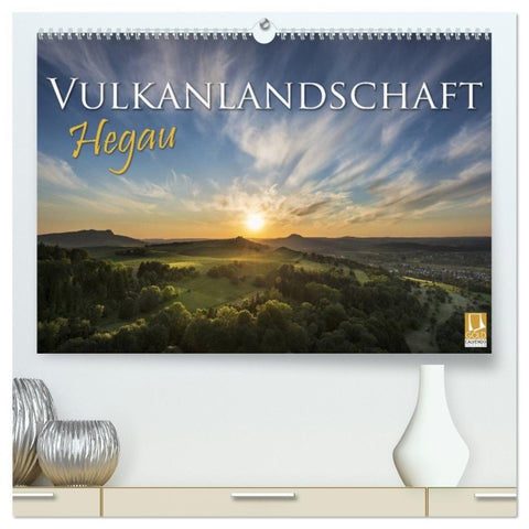 Vulkanlandschaft Hegau 2026 (hochwertiger Premium Wandkalender 2026 DIN A2 quer), Kunstdruck in Hochglanz