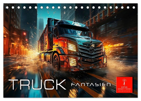 Truck Fantasien (Tischkalender 2027 DIN A5 quer), CALVENDO Monatskalender