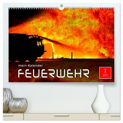 Feuerwehr - mein Kalender (hochwertiger Premium Wandkalender 2027 DIN A2 quer), Kunstdruck in Hochglanz