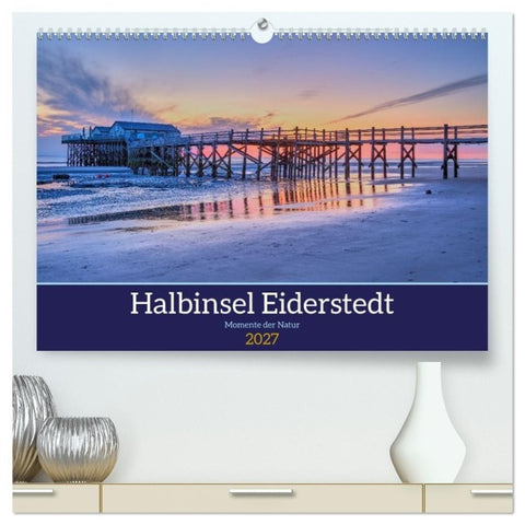 Halbinsel Eiderstedt - Momente der Natur (hochwertiger Premium Wandkalender 2027 DIN A2 quer), Kunstdruck in Hochglanz