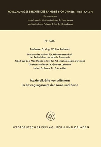 Maximalkräfte von Männern im Bewegungsraum der Arme und Beine