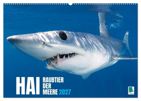 Hai: Raubtier der Meere (Wandkalender 2027 DIN A2 quer), CALVENDO Monatskalender