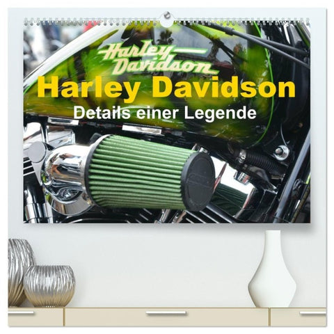 Harley Davidson - Details einer Legende (hochwertiger Premium Wandkalender 2027 DIN A2 quer), Kunstdruck in Hochglanz