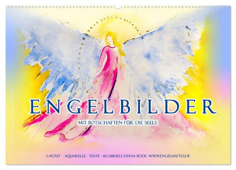Engelbilder mit Botschaften für die Seele (Wandkalender 2027 DIN A2 quer), CALVENDO Monatskalender