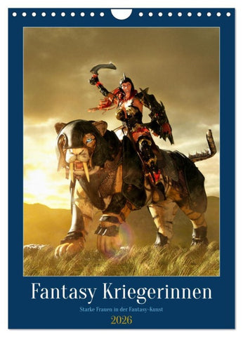 Fantasy Kriegerinnen (Wandkalender 2026 DIN A4 hoch), CALVENDO Monatskalender