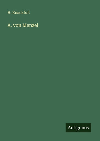 A. von Menzel