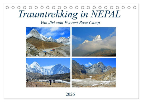 Traumtrekking in NEPAL (Tischkalender 2026 DIN A5 quer), CALVENDO Monatskalender