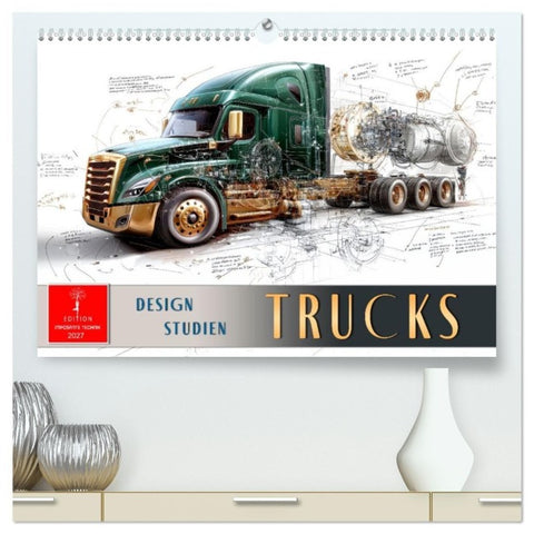 Trucks - Design Studien (hochwertiger Premium Wandkalender 2027 DIN A2 quer), Kunstdruck in Hochglanz