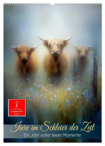 Tiere im Schleier der Zeit (Wandkalender 2027 DIN A2 hoch), CALVENDO Monatskalender